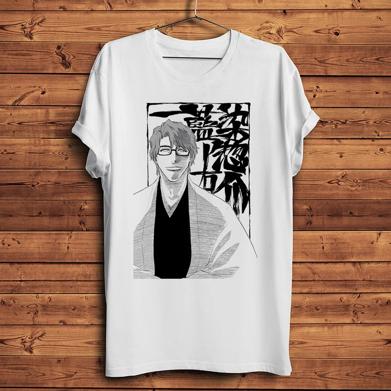 Bleach Gottei 13 Kyoraku Shunsui Ichimaru Gin อะนิเมะน่ารักเสื้อยืดผู้ชายแขนสั้น Unisex มังงะ Street