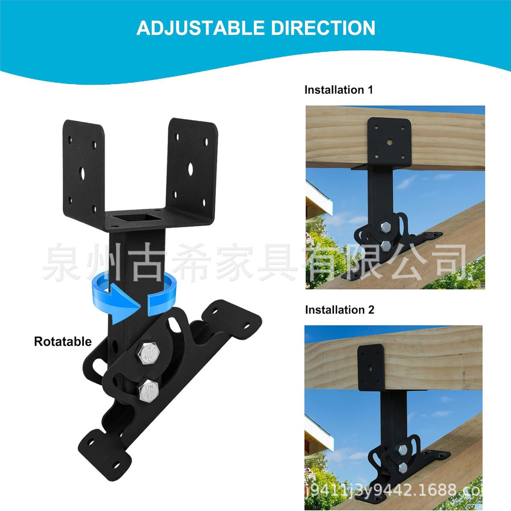 ชุดขายึดหลังคา Pergola Roof Stand Beam Bracket Pergola Support Bracket Heavy-Duty Roof Safety