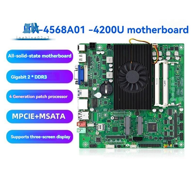 ITX-4568A01-4200U เมนบอร์ดอุตสาหกรรม Mini ITX DDR3 2 * SO-DIMM RTL8111H การ์ดเครือข่าย Gigabit Onboa
