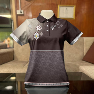 เสื้อโปโลสีดำ เสื้อโปโลสตรี สไตล์สปอร์ตสตรีท แขนสั้น ทรงเรีย…