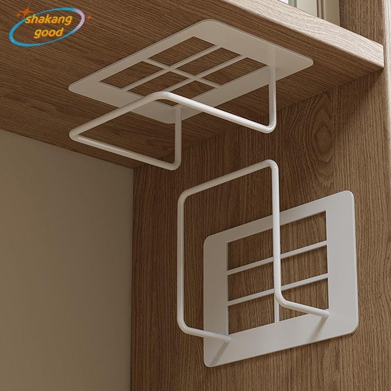 Skth ขายร้อนอเนกประสงค์ติดผนัง Router & Set-Top Box Holder – No-Drilling Multi-Purpose Storage Shelf พร้อมตะขอที่ใช้งานได้จริง SKK