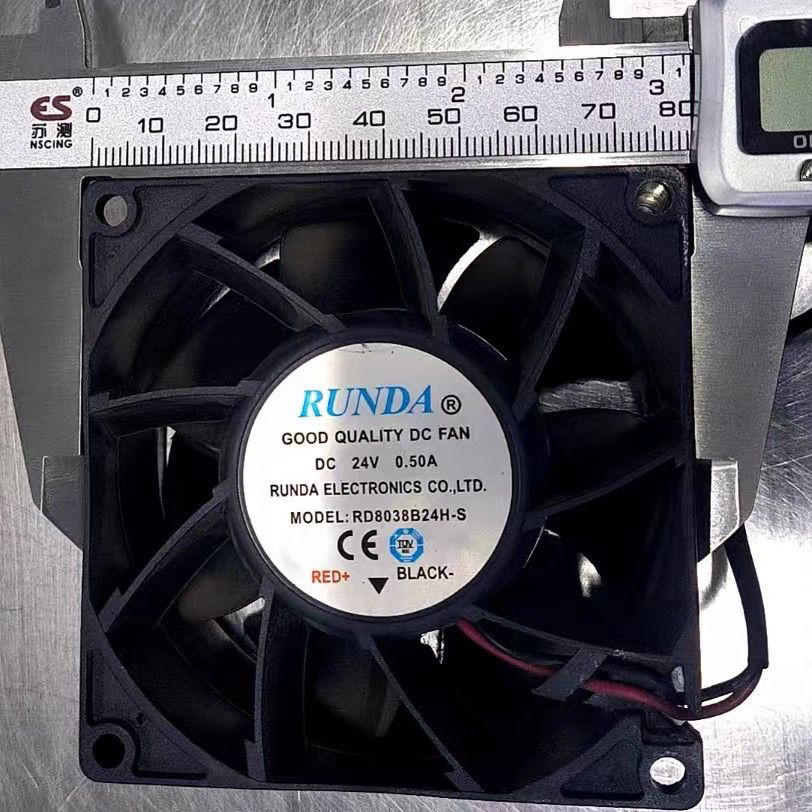 R RUNDA RUNDA RD89038B24HS 24V 0.50 8 ซม.ปริมาณอากาศแชสซีพัดลมระบายความร้อน