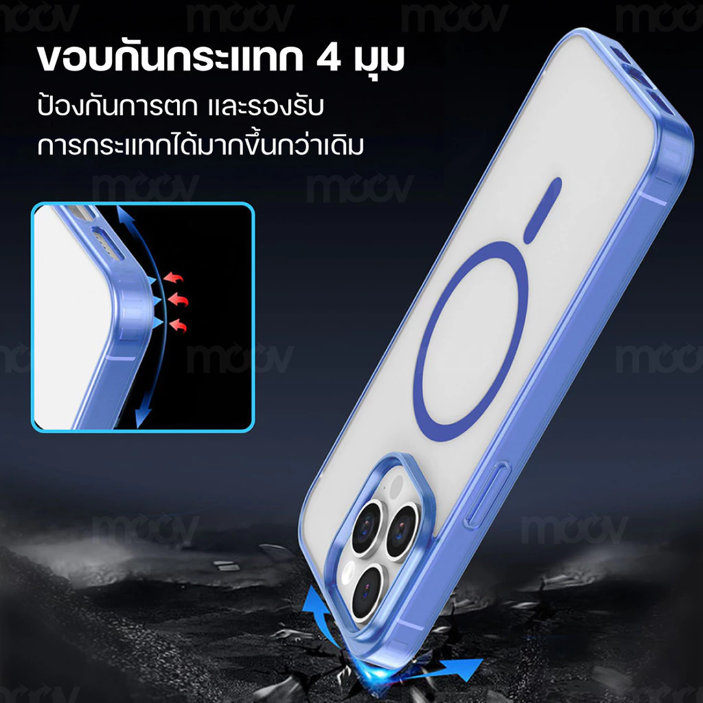 [ส่งไว] Moov CS07 เคสแม่เหล็ก ไอโฟน Case iPhone 17 Pro Max Air 16 Pro 15 Plus 14 13 12 11 ชาร์จไร้สาย thumbnail 4