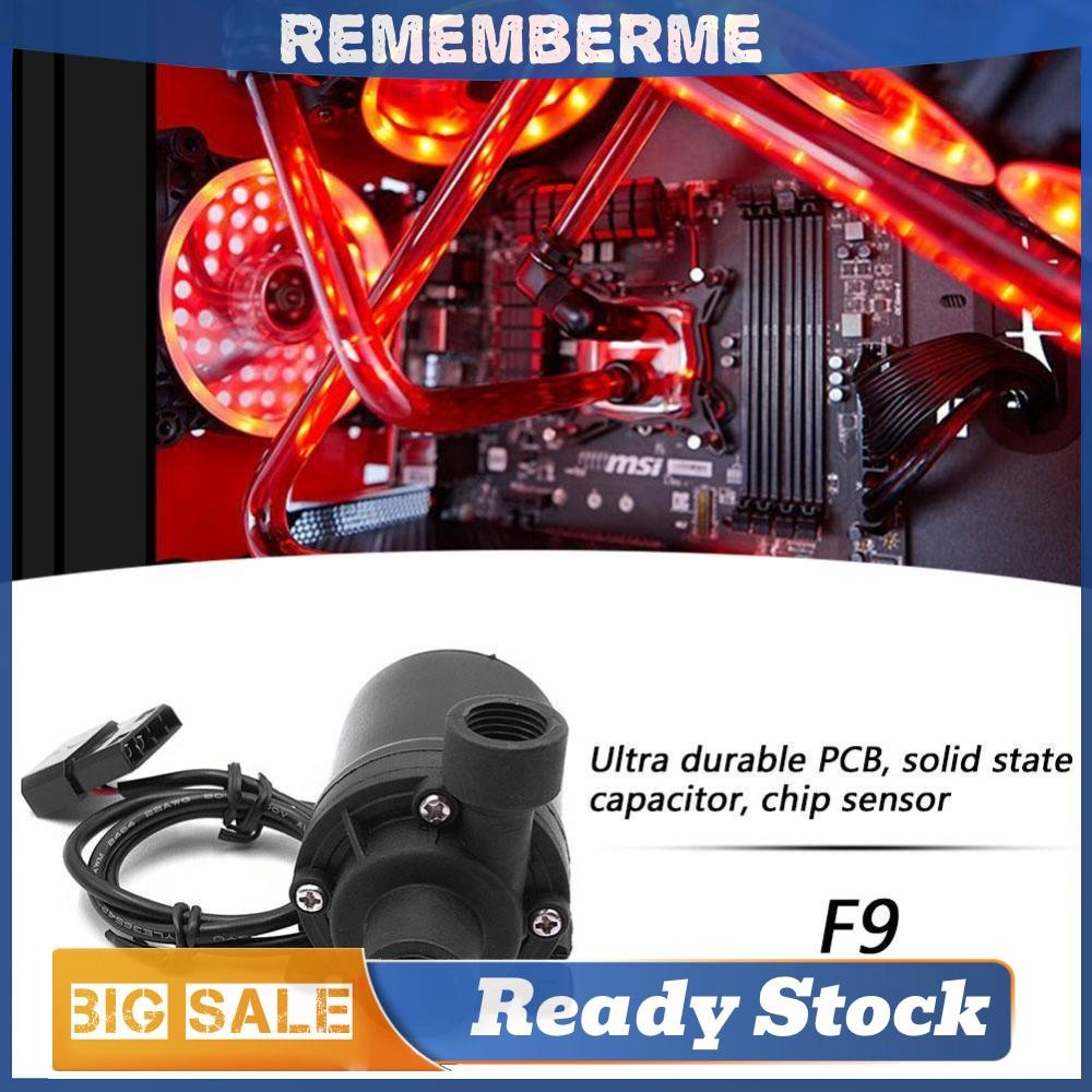 F9 12V ปั๊มน้ํา Molex 4 Pin Connector สําหรับ PC CPU Water Cooling System 9W G1/4