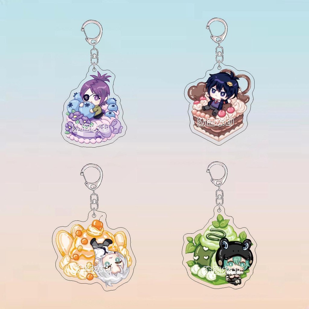 Katekyo Hitman Reborn เค้ก Series อะนิเมะพวงกุญแจ Hibari Kyoya อะคริลิค Key Chain Man Gokudera Hayato Key แหวนผู้หญิงกระเป๋า