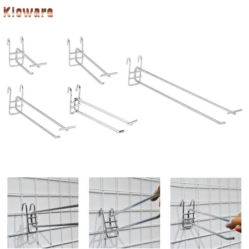 [โคลแวร์] ตะขอโลหะนับ 10 อันสําหรับแผงผนังกริดโซลูชันการจัดเก็บในซูเปอร์มาร์เก็ต