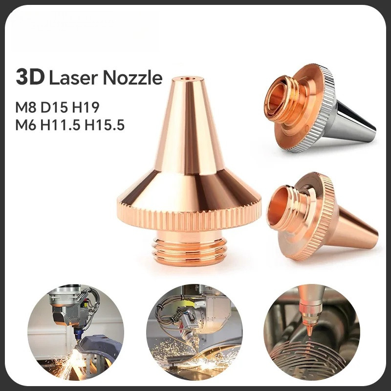 3D Raytools ไฟเบอร์เลเซอร์ตัดหัวฉีด 1.0 1.2 1.5 2.0 2.5 3.0 M6 M8 H19 H15.5 3D เลเซอร์หัวฉีด BT220 B