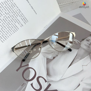 COD🌷แว่นกรองแสงสีฟ้ากรอบตาแมวโลหะY2Kสไตล์เกาหลีแฟชั่นระดับไฮ…