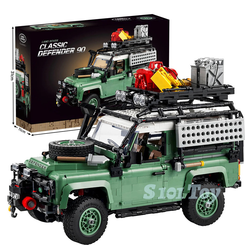 คัดลอก DIY Creator Expert Land Rover Defender 90 10317 (23336 ชิ้น) รถรุ่น STEAM Budgeling Blocks ของเล่นเด็กของขวัญ