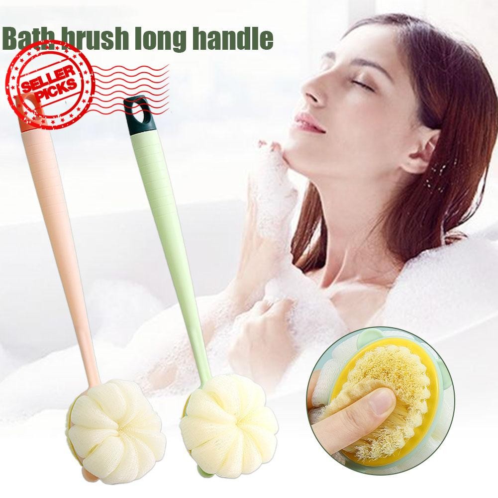 ฟองน้ําสีชมพูยาวผมนุ่มแปรงอาบน้ําสองด้าน E9p6 เครื่องมือกลับ I0y5 อ่างขัด A2n5