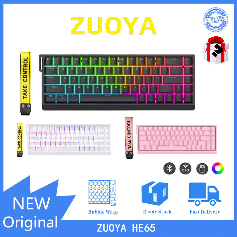 ZUOYA HE65 Magnetic switch คีย์บอร์ดแบบกลไก RGB แบบถอดเปลี่ยนได้ร้อน