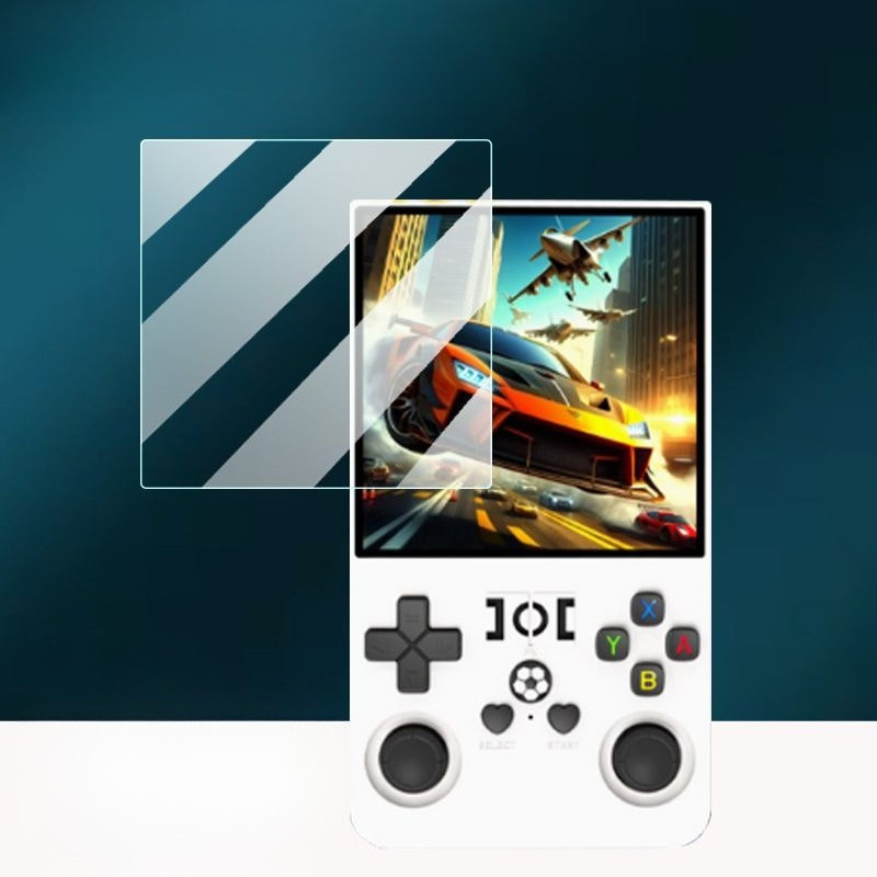 HD กระจกนิรภัยสําหรับ Anbernic R36 Max ตัวป้องกันหน้าจอที่ชัดเจนเป็นพิเศษสําหรับ ANBERNIC R36Max Ful