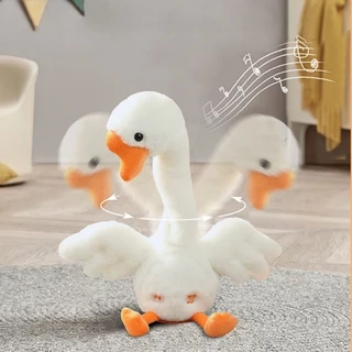 พร้อมส่ง ตุ๊กตาเป็ดไฟฟ้าของเล่น เป็ดพูดได้ พูดตามได้ทุกภาษา มีเพลง