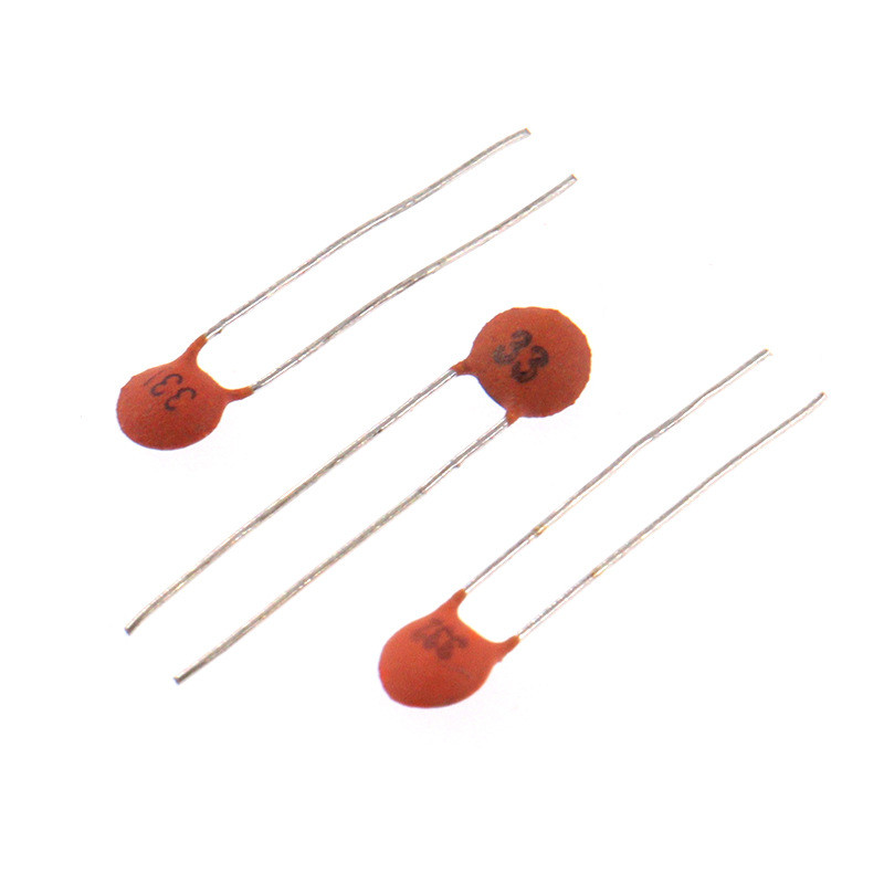 ตัวเก็บประจุพอร์ซเลน 30PF 33PF 330PF 3.3 NF 331/33PF/332/30PF 50V Porcelain Media Capacitor