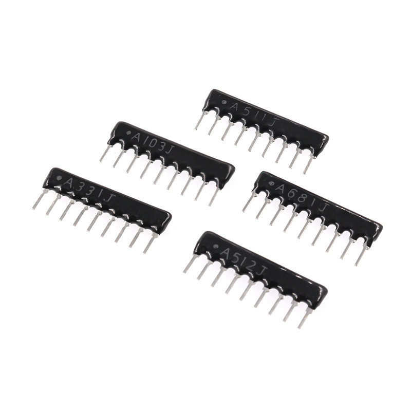 ความต้านทานอินไลน์ A09-102J Pitch 2.54 มม. 9 พินความต้านทาน 103 104 10K/100R Euro 2k 3.3K