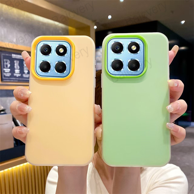 สําหรับ Honor X8B X8C Candy Color Double Layer สีสันฝาหลังป้องกัน