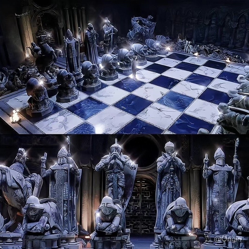 ของแท้จํานวนมากขาย Harry Potter Wizard Chess Chess Medieval War Chess Model Sculpture Jewelry