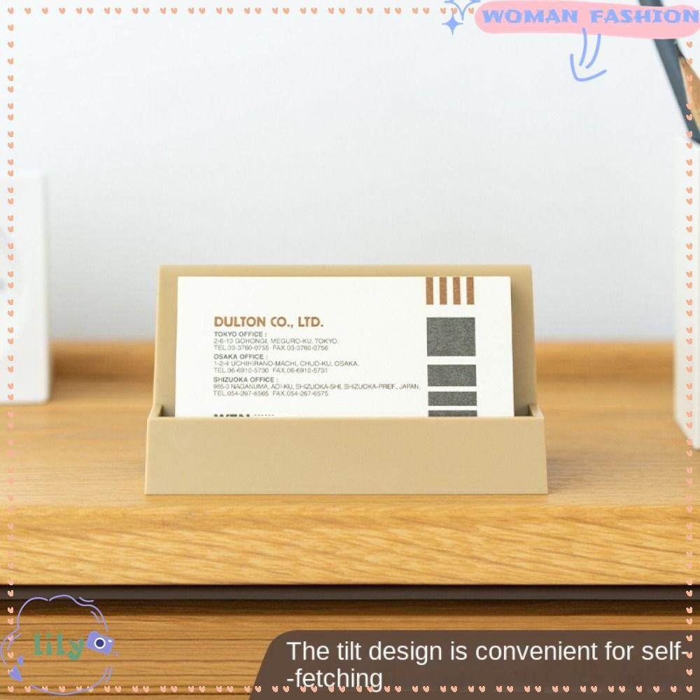 LILY Desktop Shelf Box, Creative Location Card Organizer Business Card , Simple Durable Display Stan