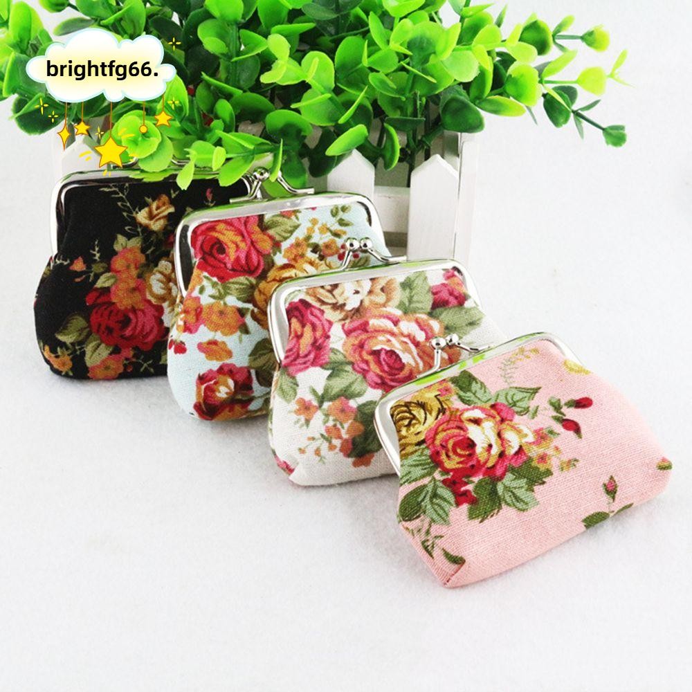 BRIGHTFG66 Rose Flower Female Small Vintage Floral Print