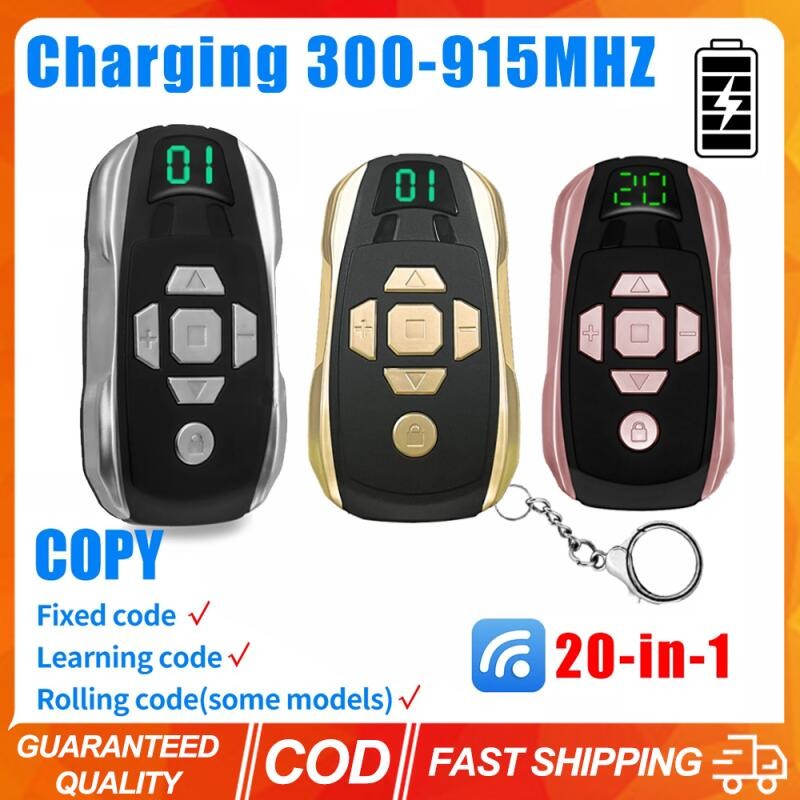 20-ช่องคัดลอกรีโมทคอนโทรลหลายความถี่300-915เมกะเฮิร์ตซ์ชาร์จการควบคุมระยะไกลโรงรถประตูประตูกุญแจซ้ําโคลนคัดลอกสากลควบคุม