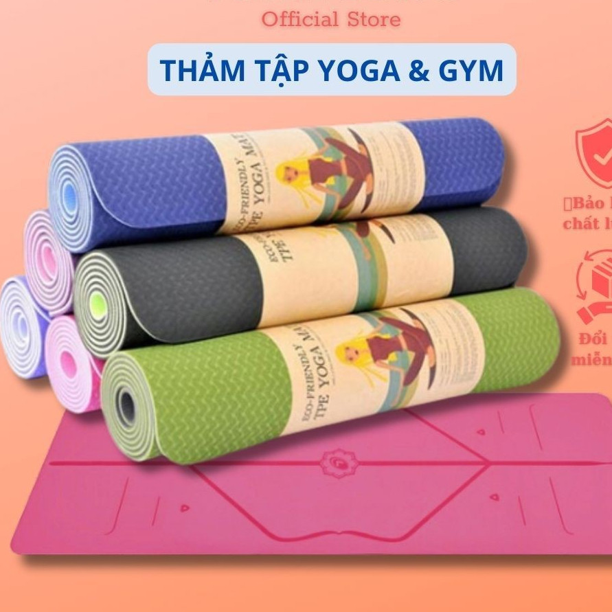 2-LAYER PREMIUM EXERCISE MAT (โยคะ, GYM TPE ROUTED)