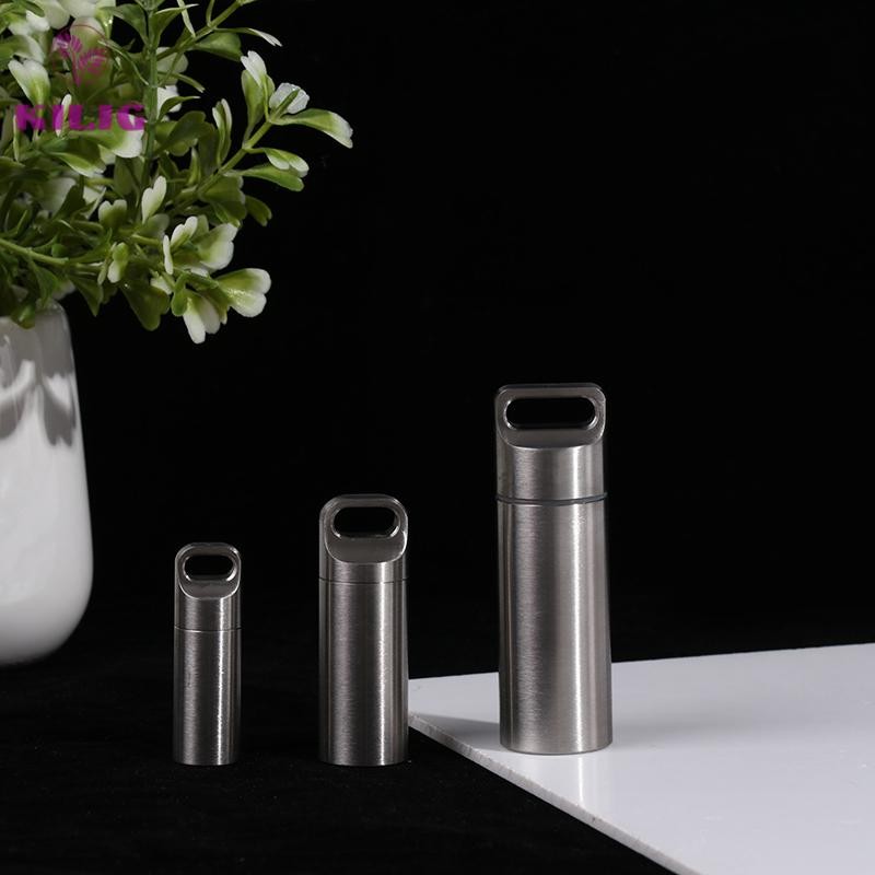 Hgth Titanium Mini Waterproof Pill Box Portable Pill Container Pill Storage Case HOT