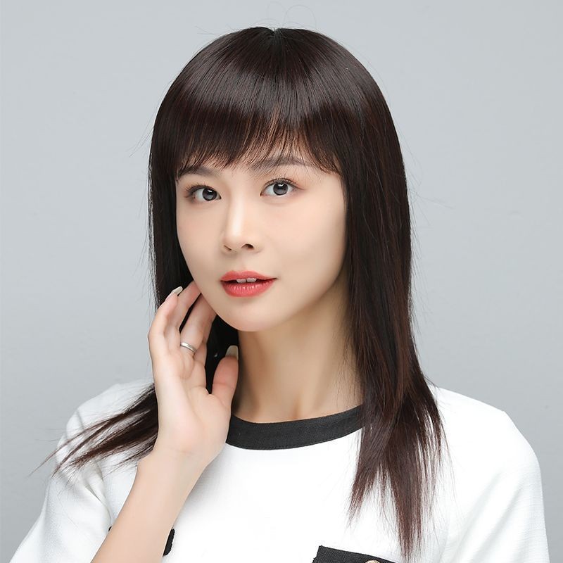 วิกผมเต็มหมวกสำหรับผู้ใหญ่ ลooksธรรมชาติ ขนาดความยาวกลาง FD9