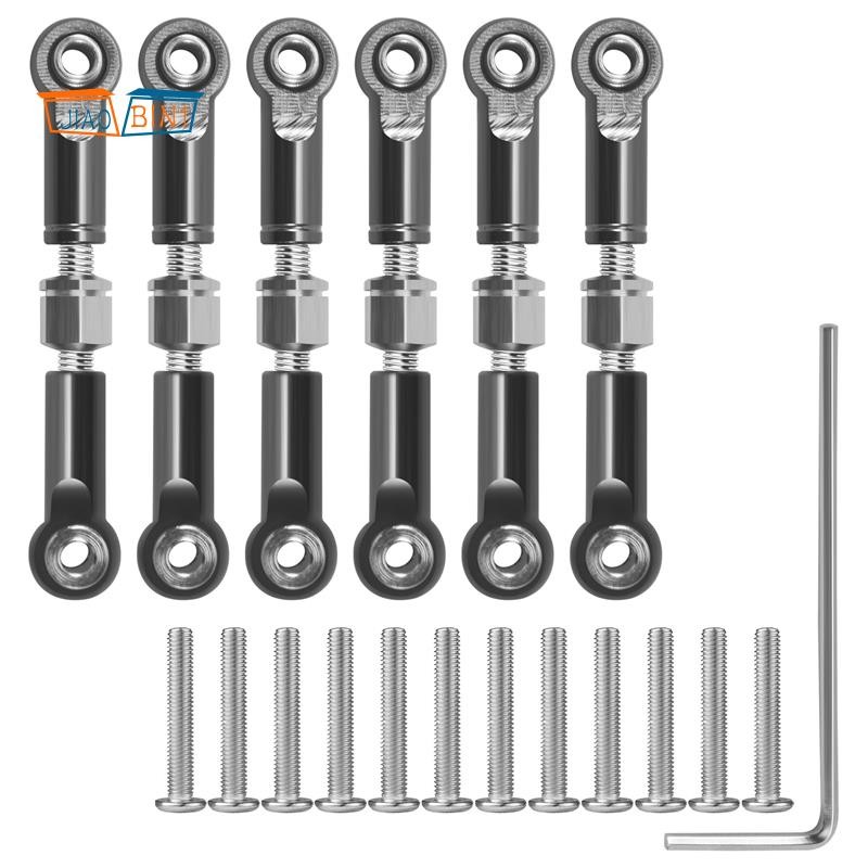 6 ชิ้นปรับโลหะ Linkage ดึง Rod ด้านหน้า/ด้านหลัง Servo Link สําหรับ A949 A959 A969 A979 K929 RC รถอั