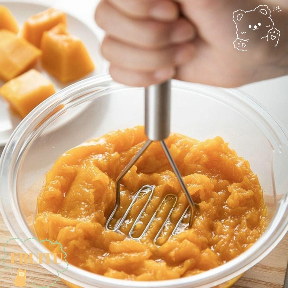 FRUITU เจ้าชู้มันฝรั่ง, อุปกรณ์ครัวแบบแมนนวล ที่กดกระเทียม, เครื่องบดกดมันเทศสแตนเลส ครัว