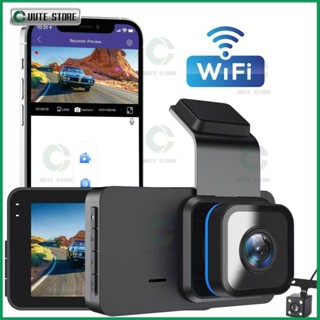 【COD】WIFI กล้องติดรถยนต์ 4k 1296P กล้องติดรถยน 2กล้อง มีมุมก…