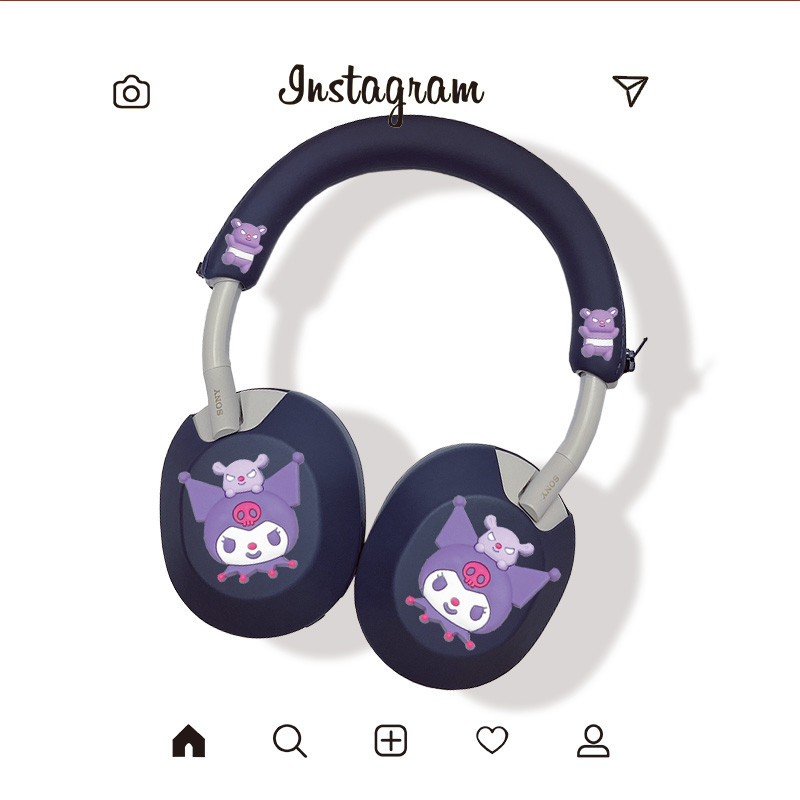 เหมาะสําหรับ Sony/Sony WH-1000XM5/6 ชุดหูฟังตัดเสียงรบกวนบลูทูธซิลิโคนป้องกันกรณีอะนิเมะการ์ตูนหญิง 