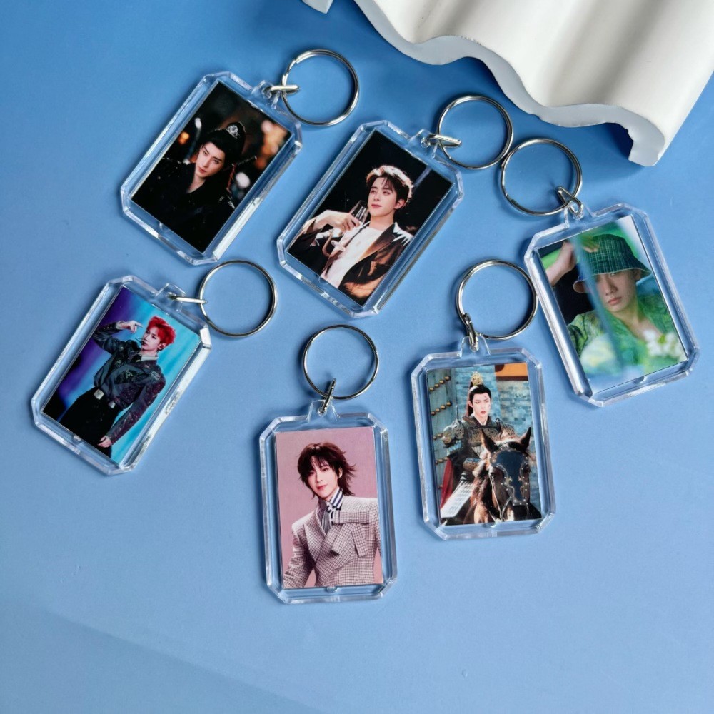 Liu Yuning Wang Taki Ao Ruipheral Star สินค้าอะคริลิคสองด้านพวงกุญแจรูปถ่ายกระเป๋าพวงกุญแจจี้ Liu Yu