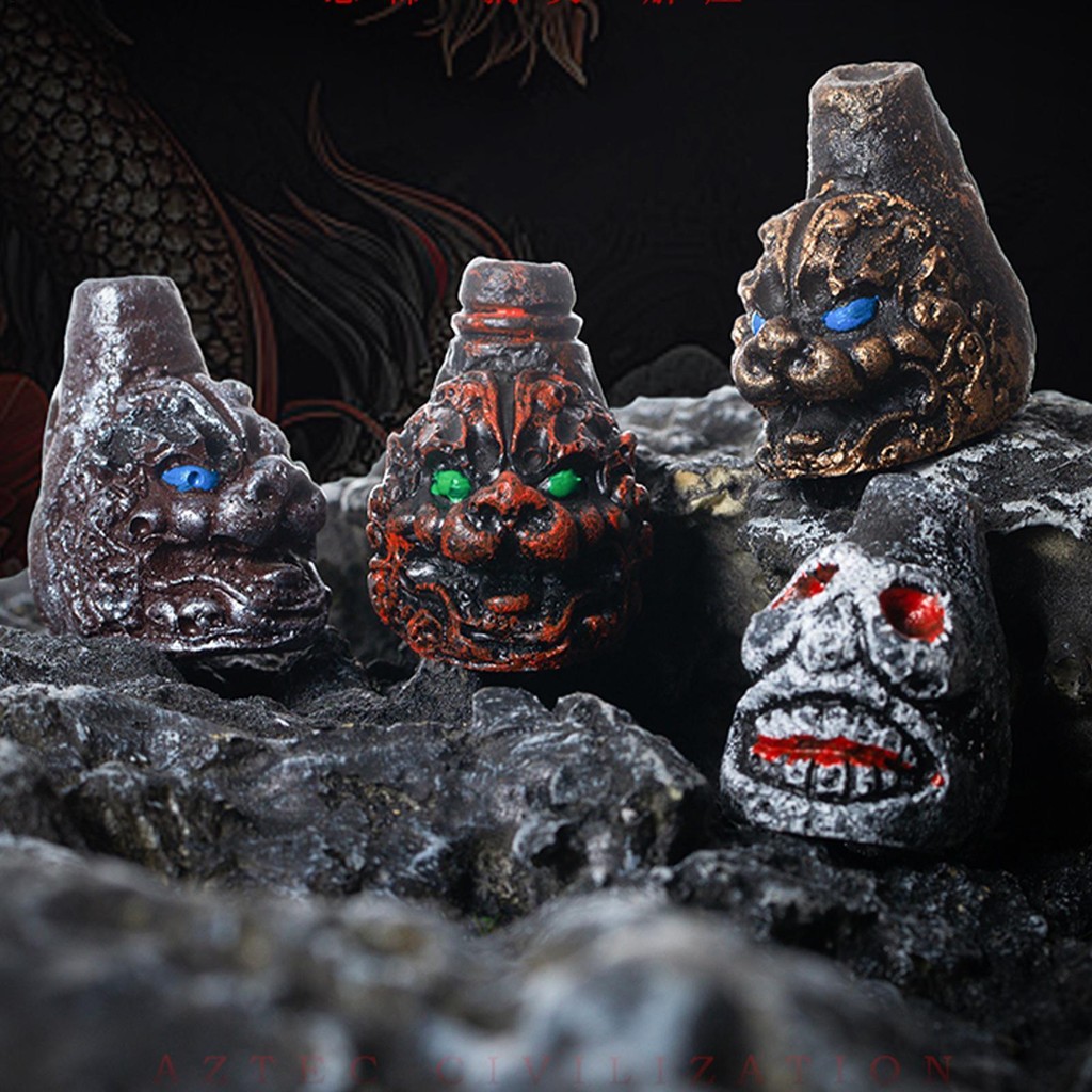 Aztec Death Culture Prank Whistle Death Spooky Skull Loud มนุษย์แท้ Sounding Thunder Echoes ฮาโลวีนแ