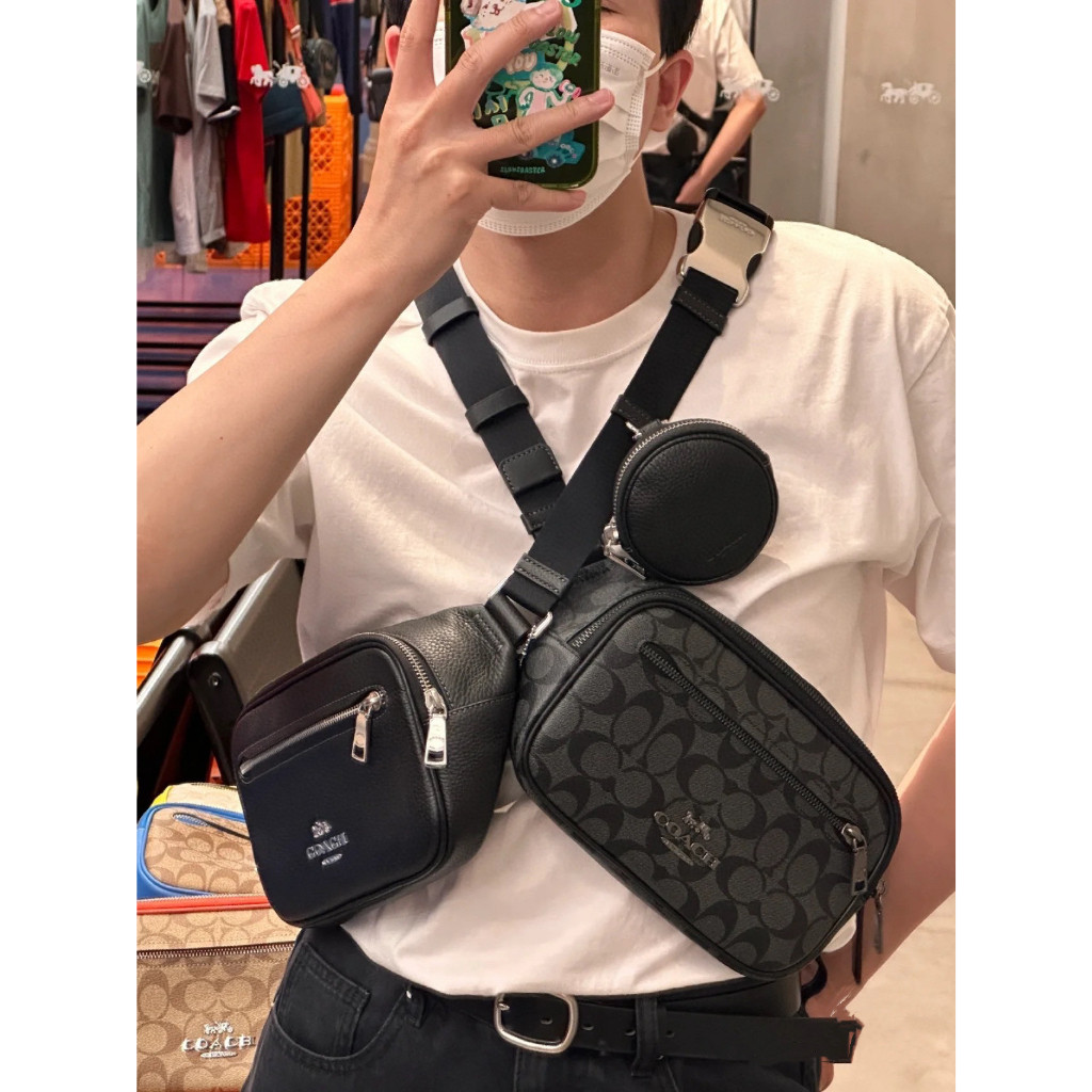 กระเป๋าผู้ชายสไตล์ใหม่ Elisa Mens One-Shoulder Crossbody กระเป๋าคาดเอว CJ506