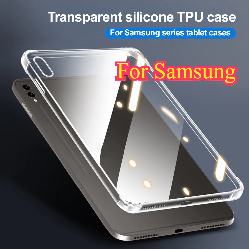 เคสใส กันกระแทก For Samsung Tab A9 S9 FE Case S10 S7 S8 A11 Plus S7 FE Tab A8 A9 A11 S6 Lite A10 FE S12 S11 Ultra กรณี