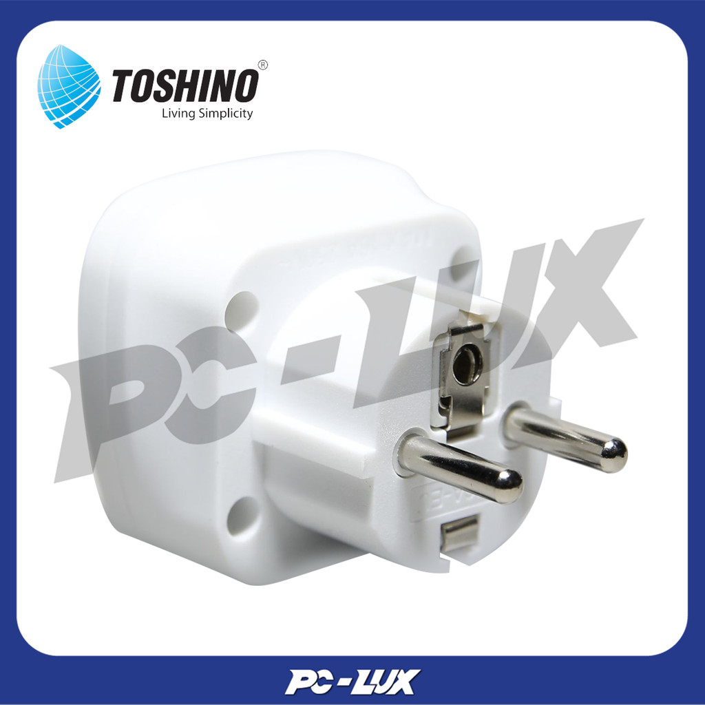TOSHINO ปลั๊กแปลง 2IN1 ขากลม EU 16 แอมป์ รุ่น PL16A-EU
