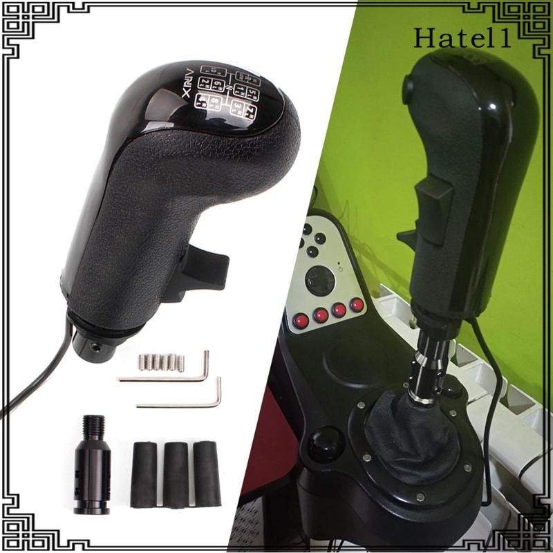 [Hatel] USB Truck Simulator Shifter เปลี่ยนของขวัญพวงมาลัยที่เข้ากันอุปกรณ์เสริมหัวเกียร์สีดําสําหรั