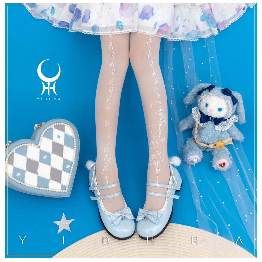 ถุงน่องลายปริ๊นท์บางเบาสำหรับหน้าร้อนจากแบรนด์ Yidhra Dream Witch