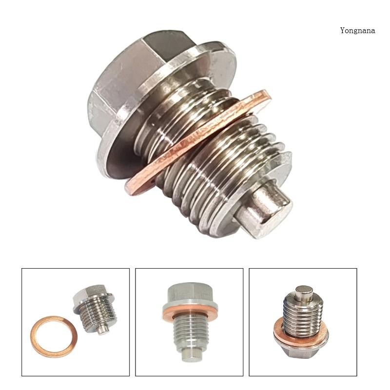 CH * Magnetic Oil Drain Plug Seal สําหรับน้ํามันเปลี่ยน M12x1 25 M14x1 5 M16x1 5 สแตนเลสสตีลน้ํามัน Pan Drain Nut Bolt พร้อม W