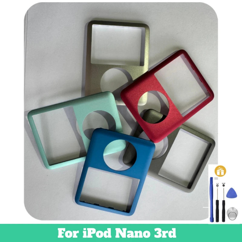 ฝาครอบด้านหน้าสากลสําหรับ iPod Nano 3rd Gen 4GB/8GB,หลากสี - สีเงิน,ดํา,น้ําเงิน,เขียว,แดง