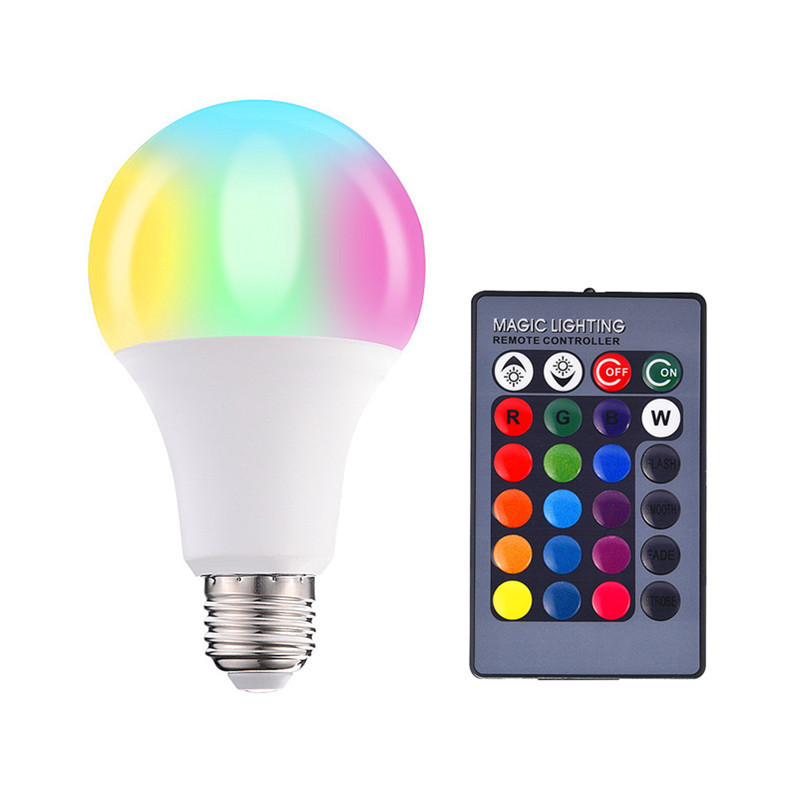หลอดไฟเปลี่ยนสี ควบคุมระยะไกล ไฟฟอง มีหน่วยความจำ หลอดไฟ LED รุ้ง หลอดไฟ RGB สีสัน