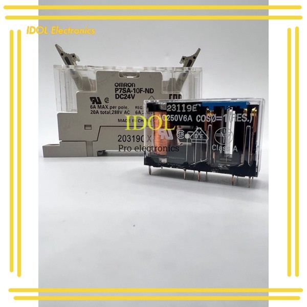 สุดคุ้ม P7SA-10F-ND DC24  Omron Relay Socket for use with G7SA Series 10 Pin, DIN Rail, 24V dc พร้อม