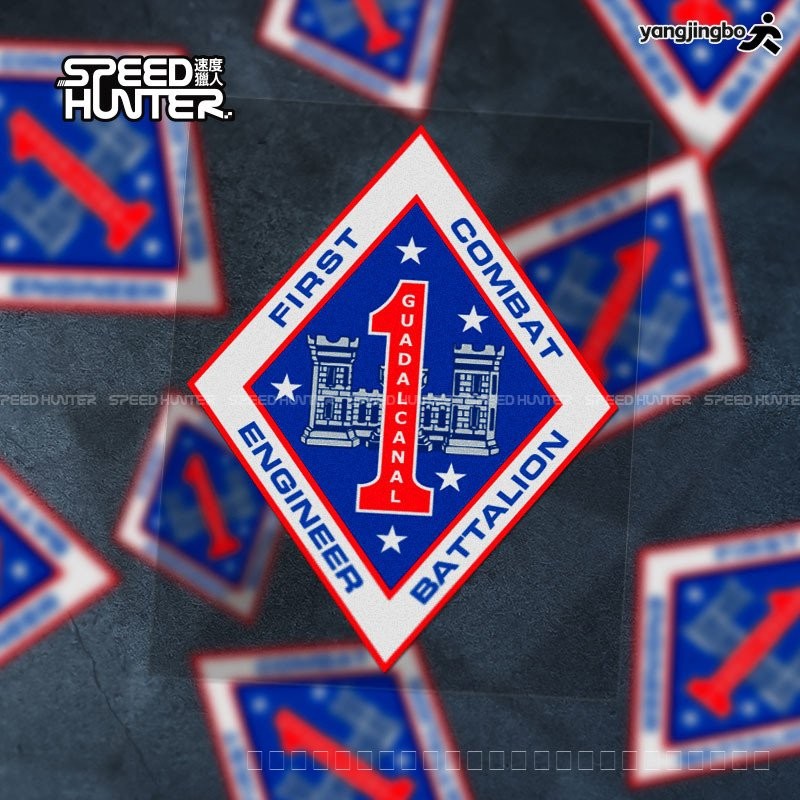 พร้อมสต็อก American Marine One Master Combat Engineering Camp ป้ายทหาร SUV รถออฟโรดสติกเกอร์กันน้ําร