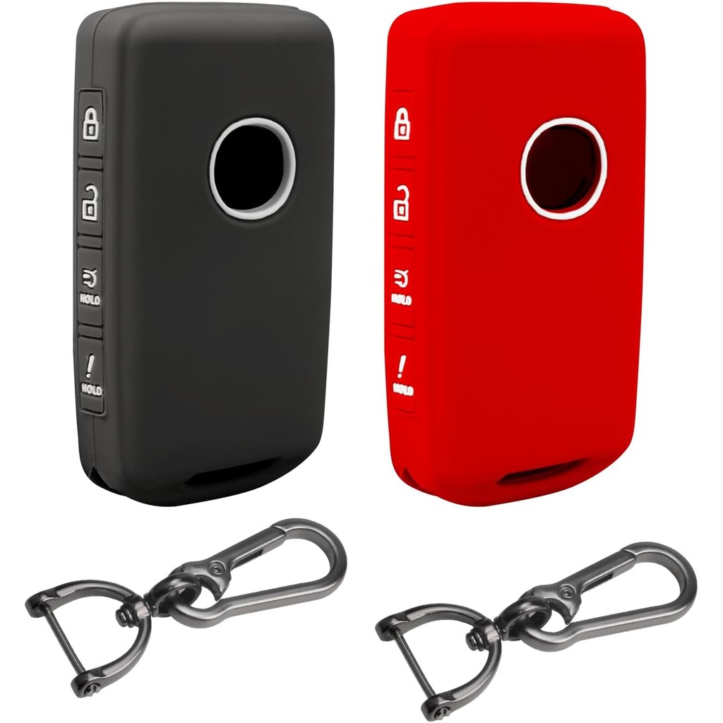 2 ชิ้น 4 ปุ่มยางซิลิโคน Key Fob ฝาครอบใช้งานร่วมกับ 2025 2024 2023 2022 Mazda 3 6 CX-3 CX-5 CX-9 CX-