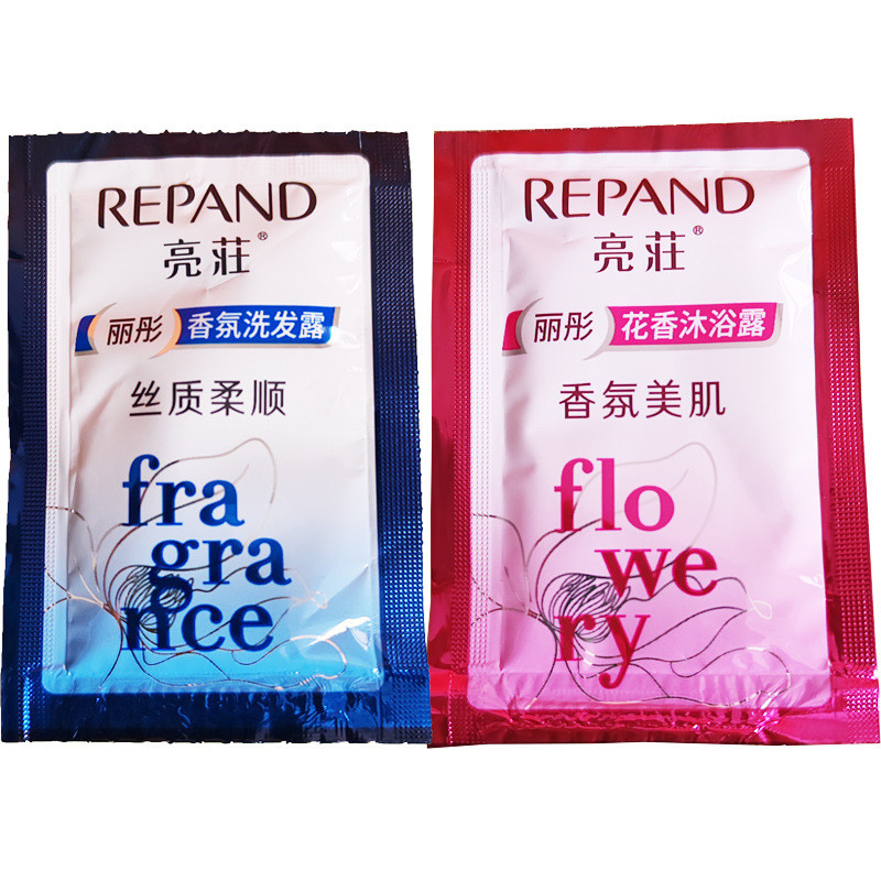 Liangzhuang Bagged Shampoo 10g Travel Size Sample Gentle Body Wash Anti-Dandruff Shampoo Bath Floral