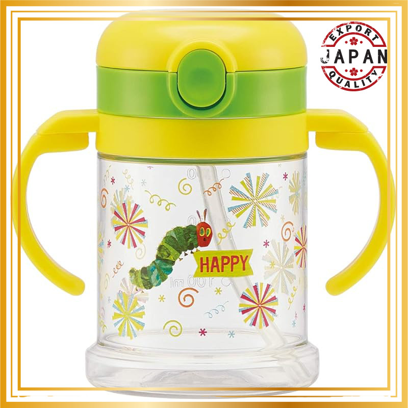 Skater Baby Straw Mug with Two Handles, 260ml, Folding Design, Featuring The Very Hungry Caterpillar