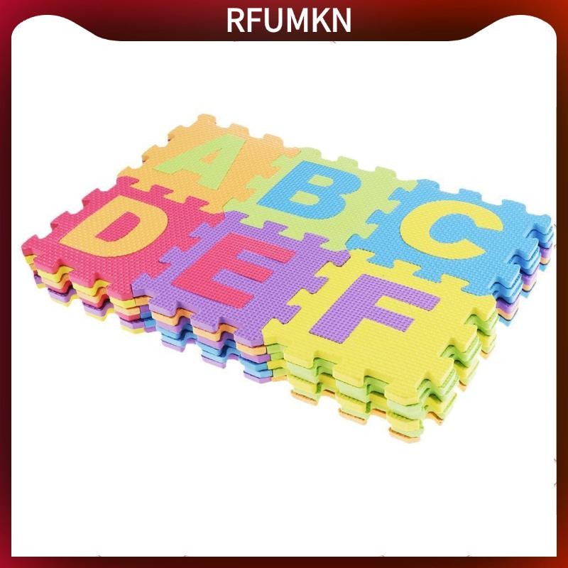 [rfumkn] แผ่นโฟม ABC ไม่ใช่ 36 ชิ้น, พรมปูพื้นปริศนาตัวเลข เด็กเด็กวัยหัดเดินเรียนรู้