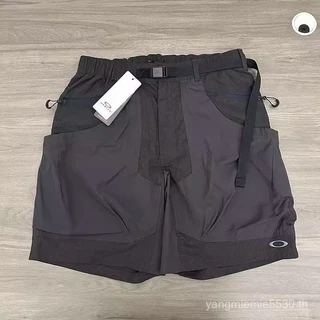 Vinatage American Retro และ Paratrooper Style กระเป๋าขนาดใหญ่และกางเกงห้าจุดสำหรับผู้ชายในฤดูร้อน