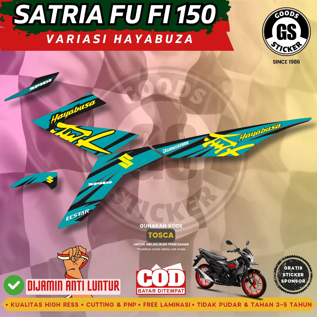 Suzuki Satria FU FI 150 Striping สติ๊กเกอร์ Hayabusa รหัส Semi Decal ราคาคุณภาพ
