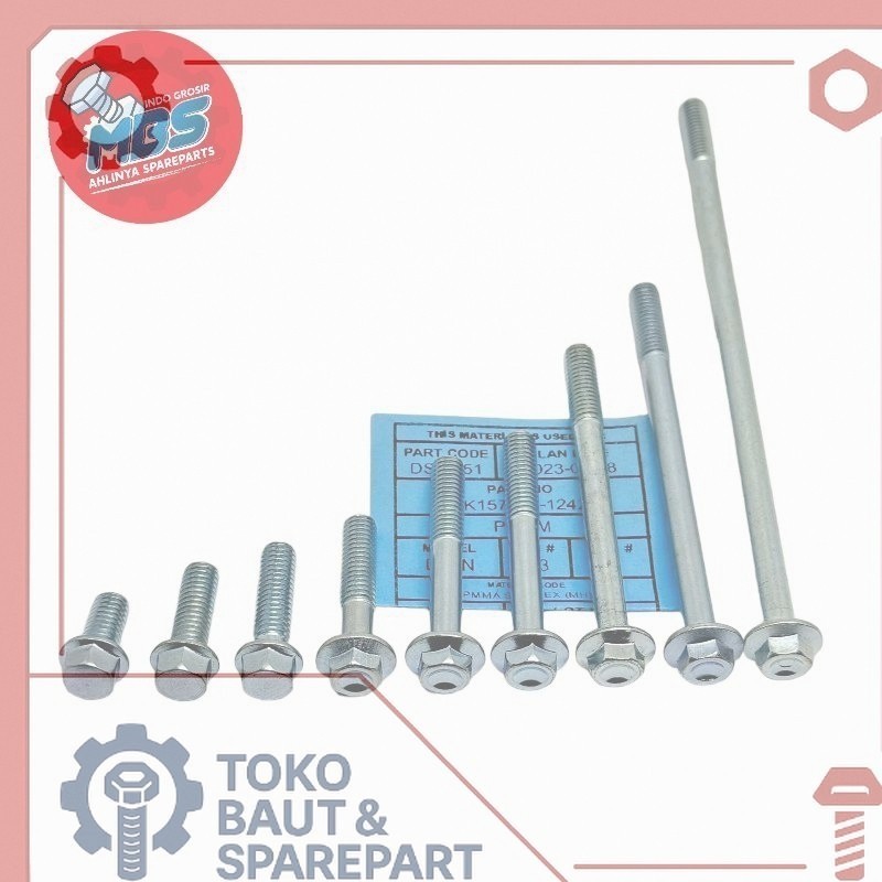 BOLT FLANGE BOLT 10 M6 KEY 8 ORIGINAL M6x12 m6x18 m6x22 m6x28 m6x40 m6x45 m6x65 m6x85 m6x130